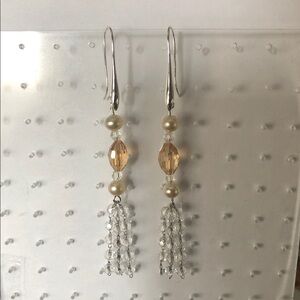 Elegant Silver and Gold Dangle Earrings
